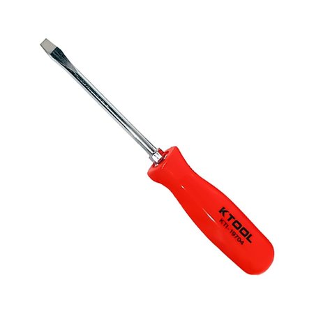 K-TOOL INTERNATIONAL Slotted Screwdriver, w/Orange Handle 4" KTI-19704